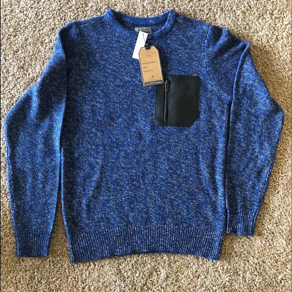 Brand new sweater leather pocket